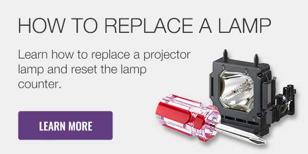 Projector lamp replacement guide